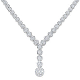 Fresh Cluster Necklace 9.5ct Gold and Platinum