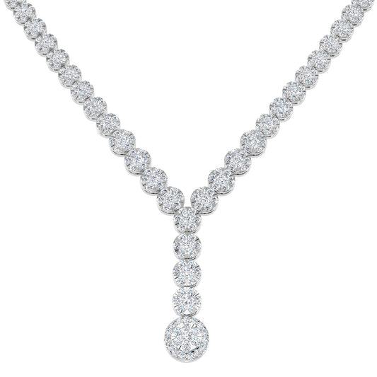 Fresh Cluster Necklace 9.5ct Gold and Platinum