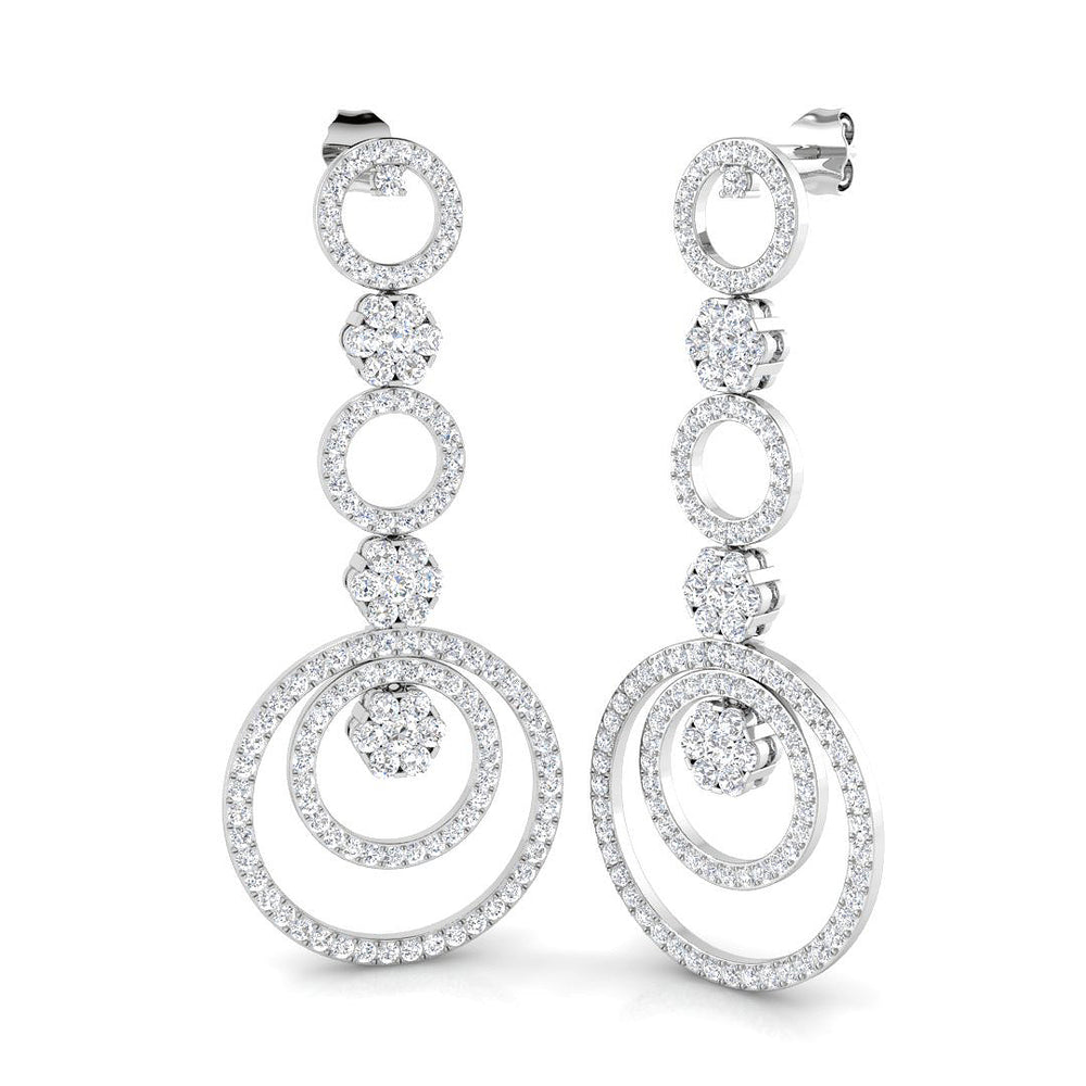 Drop Earrings - 3.50 Carat Given With Care Geometric Circle