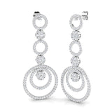 Sleky Gold Drop & Trilogy Diamond Earrings - 3.5ct Luxury Jewelry