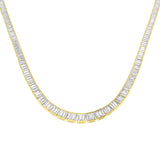 Colin Baguette Brilliant Necklace 9.5ct Gold Platinum