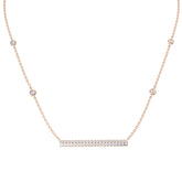 Millie Diamond Spectacle Necklace 0.75ct Gold Platinum