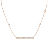 Millie Diamond Spectacle Necklace 0.75ct Gold Platinum
