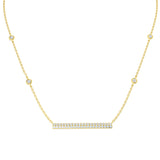 Millie Diamond Spectacle Necklace 0.75ct Gold Platinum