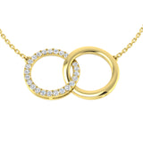 Clary Diamond Circle of Life Necklace 0.5ct Gold Platinum