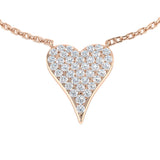 Joyce Heart Diamond Necklace 0.33ct Gold Platinum
