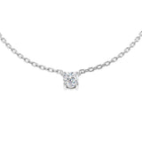 Julia Solitaire Diamond Necklace 0.15ct to 0.75ct Gold Platinum