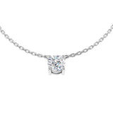 9ct White Gold 0.51ct Lab Grown Diamond Solitaire Necklace