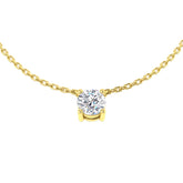 9ct Yellow Gold 0.51ct Lab Grown Diamond Solitaire Necklace