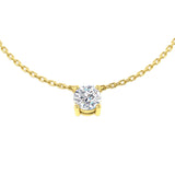 9ct Yellow Gold 0.51ct Lab Grown Diamond Solitaire Necklace