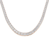June Baguette Brilliant Necklace 13ct to 23ct Gold Platinum