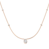 India Halo Diamond Necklace 0.3ct to 0.5ct Gold Platinum