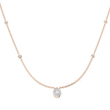 India Halo Diamond Necklace 0.3ct to 0.5ct Gold Platinum