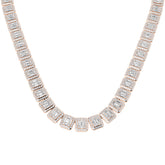 Betel Baguette Brilliant Diamond Necklace 26ct Gold Platinum