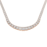 June Baguette Brilliant Necklace 13ct to 23ct Gold Platinum
