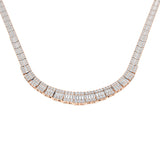 June Baguette Brilliant Necklace 13ct to 23ct Gold Platinum