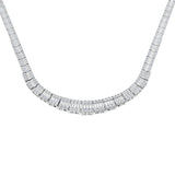 June Baguette Brilliant Necklace 13ct to 23ct Gold Platinum