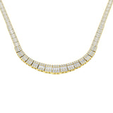 June Baguette Brilliant Necklace 13ct to 23ct Gold Platinum