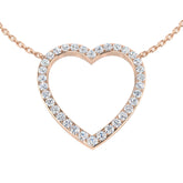 Jack Diamond Heart Necklace 0.5ct Gold Platinum