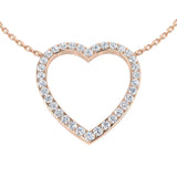 Jack Diamond Heart Necklace 0.5ct Gold Platinum