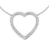 Jack Diamond Heart Necklace 0.5ct Gold Platinum
