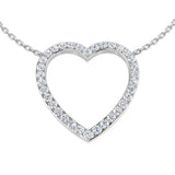 Jack Diamond Heart Necklace 0.5ct Gold Platinum