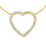 Jack Diamond Heart Necklace 0.5ct Gold Platinum