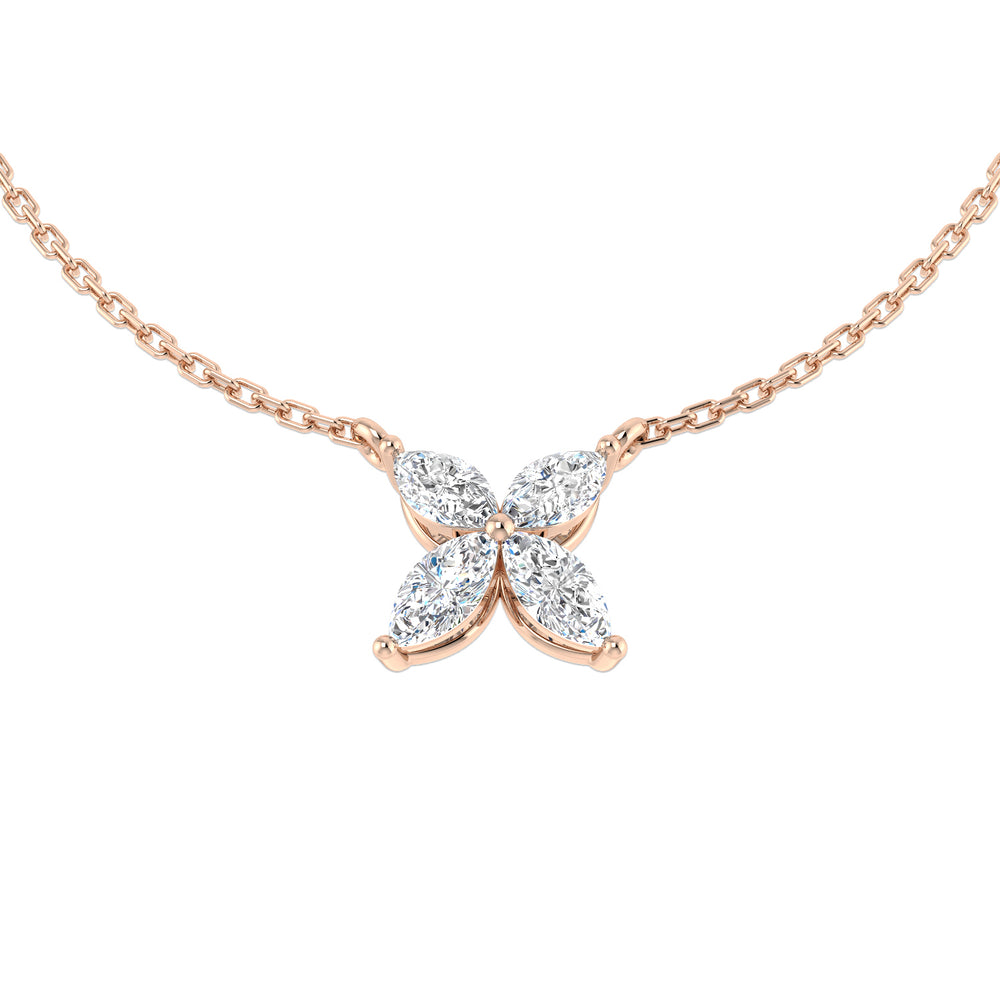 Demi Diamond Necklace 0.75ct Gold Platinum Shape