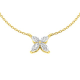 Demi Diamond Necklace 0.75ct Gold Platinum Shape