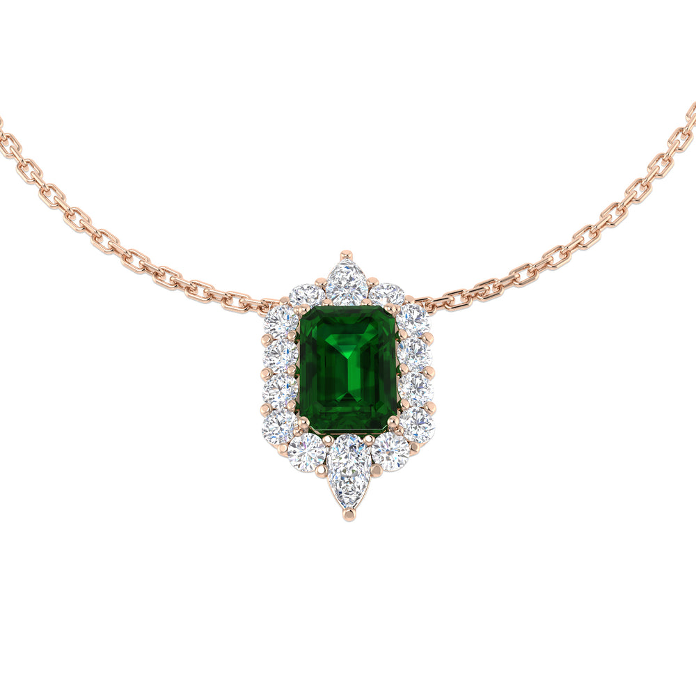 Felix Emerald Necklace 1.75ct Gold Platinum