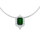 Felix Emerald Necklace 1.75ct Gold Platinum