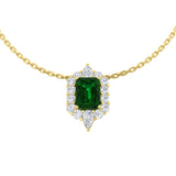 Felix Emerald Necklace 1.75ct Gold Platinum