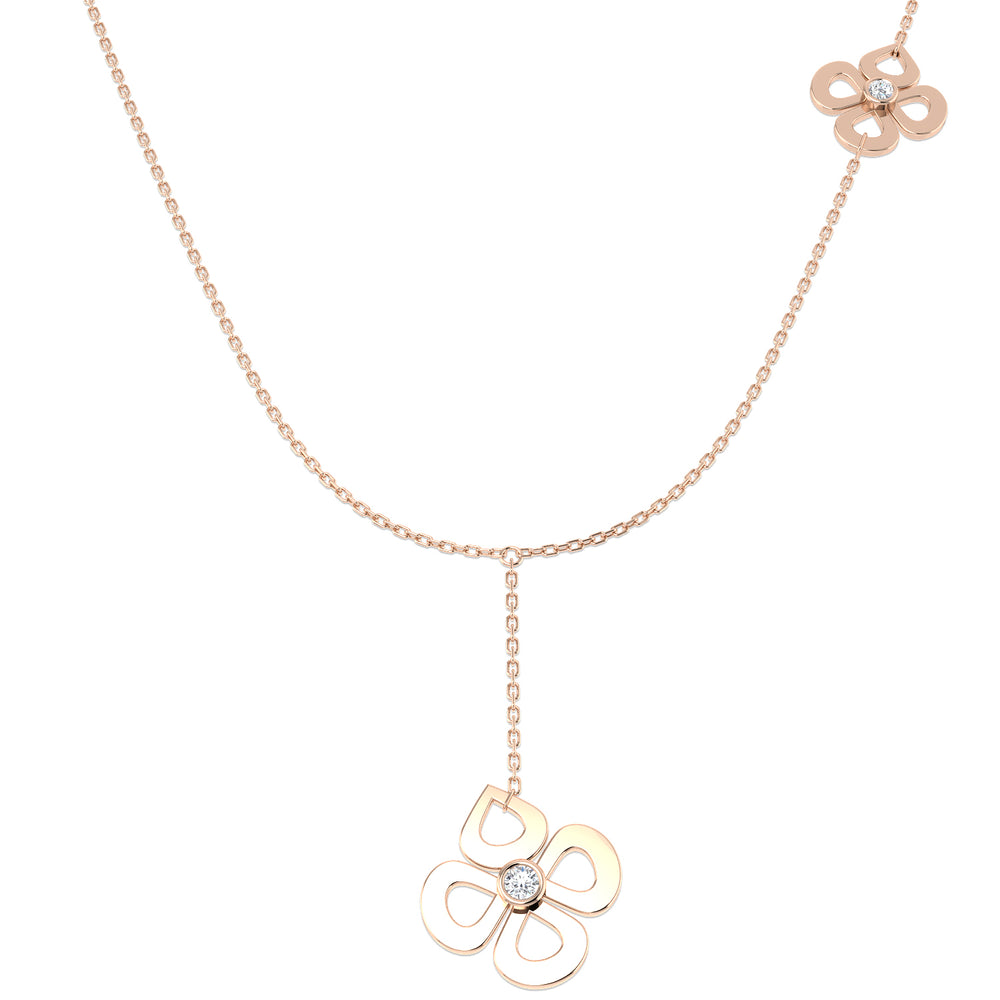 Avena Diamond Necklace 0.15ct Gold and Platinum