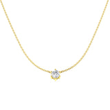 Wanda Solitaire Diamond Necklace 0.75ct Gold Platinum