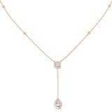 Bruce Baguette Brilliant Diamond Necklace 0.5ct Gold Platinum