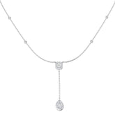 Connie Diamond Drop Necklace 1ct Gold Platinum