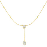 Connie Diamond Drop Necklace 1ct Gold Platinum