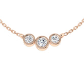 Delia Diamond Drop Necklace 0.33ct to 0.75ct Gold Platinum