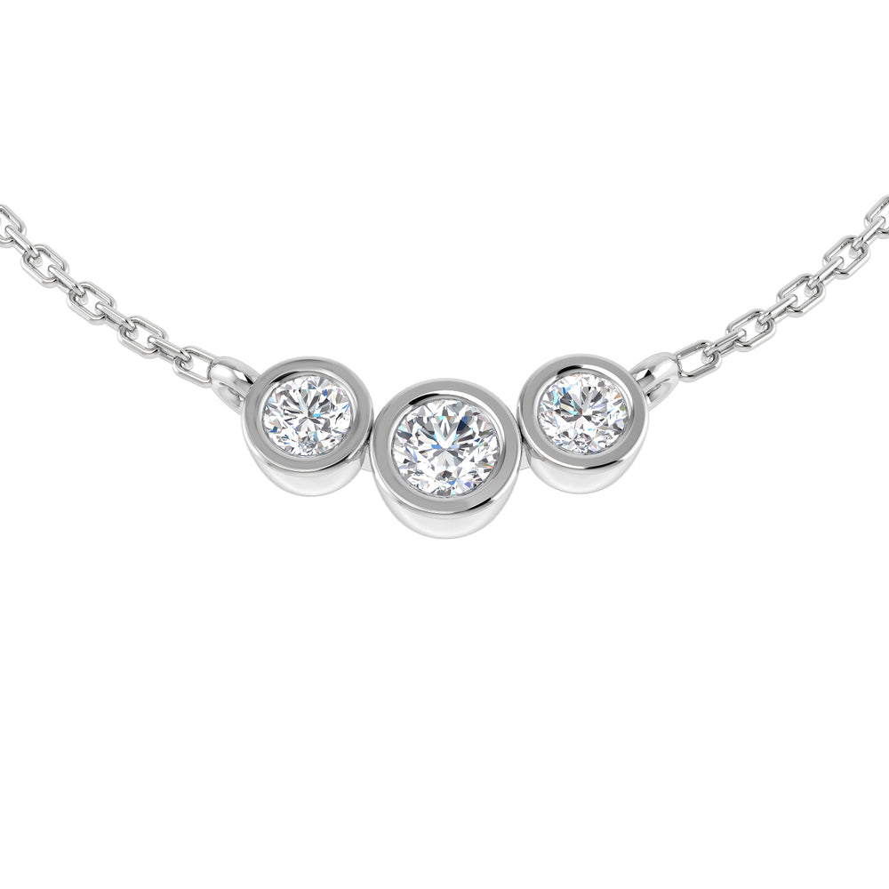 Delia Diamond Drop Necklace 0.33ct to 0.75ct Gold Platinum