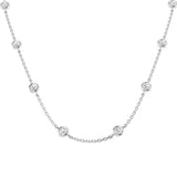Evan Diamond Necklace Spectacle 0.5ct Gold Platinum