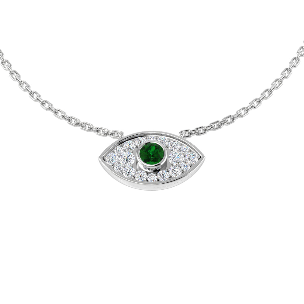 Katie Emerald Necklace 0.33ct Platinum Gold
