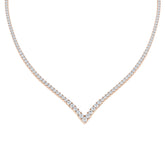 Alder Diamond Tennis Necklace 9ct Gold Platinum