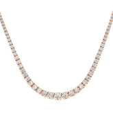David Diamond Tennis Necklace 5.5ct to 7ct Gold Platinum