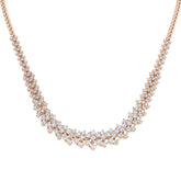 Algae Diamond Tennis Necklace 6ct Gold Platinum