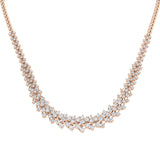 Algae Diamond Tennis Necklace 6ct Gold Platinum