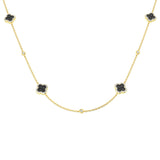 Simon Clover Diamond Necklace 1.5ct Gold Platinum