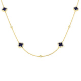 Simon Clover Diamond Necklace 1.5ct Gold Platinum