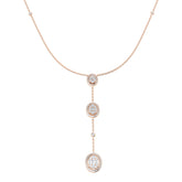 Anetol Baguette Brilliant Diamond Necklace 0.75ct Gold Platinum