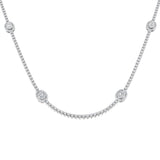 Angel Baguette Brilliant Necklace 3ct to 4.5ct Gold Platinum