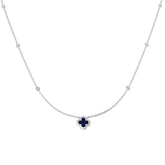 Angry Blue Sapphire Necklace 0.5ct to 1.25ct Gold Platinum